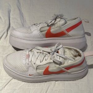 NIKE Women size 10 Court Vision Alta 'White Magic Ember' LIKE NEW